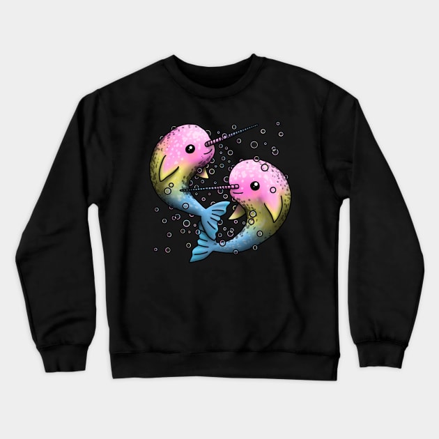 Pan Narwhals Crewneck Sweatshirt by Art by Veya